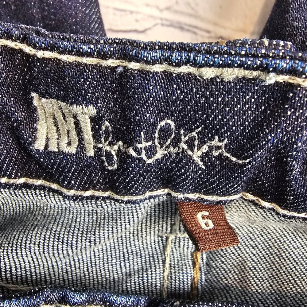 Kut From The Kloth Natalie Crop Jeans Women Size 6 Dark Wash Cuffed Denim - Picture 6 of 15